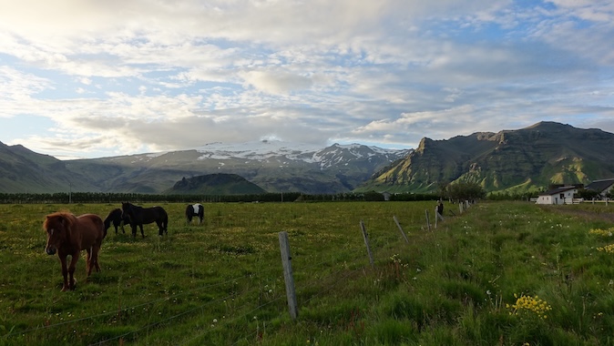 Eyjafjallajökull, a stratovolcano in Iceland
