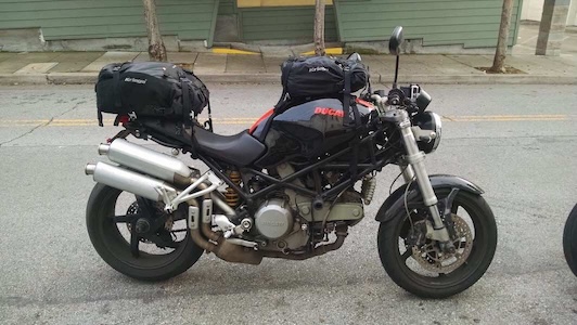 Ducati S2R800 with Kriega bags