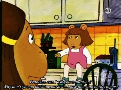 DW roasting Francine in the TV cartoon show, Arthur